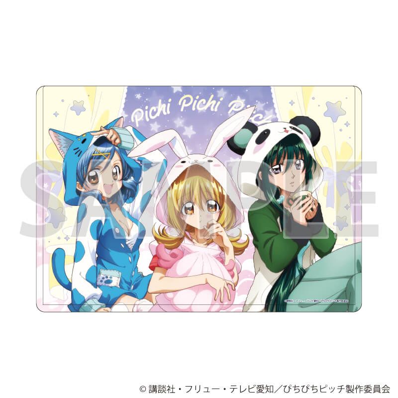 キャラクリアケース「マーメイドメロディー ぴちぴちピッチ」05/るちあ&波音&リナ アニマルパジャマパーティーver.(描き下ろしイラスト)