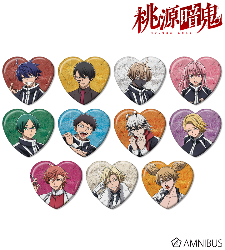 トレーディングハート型缶バッジ