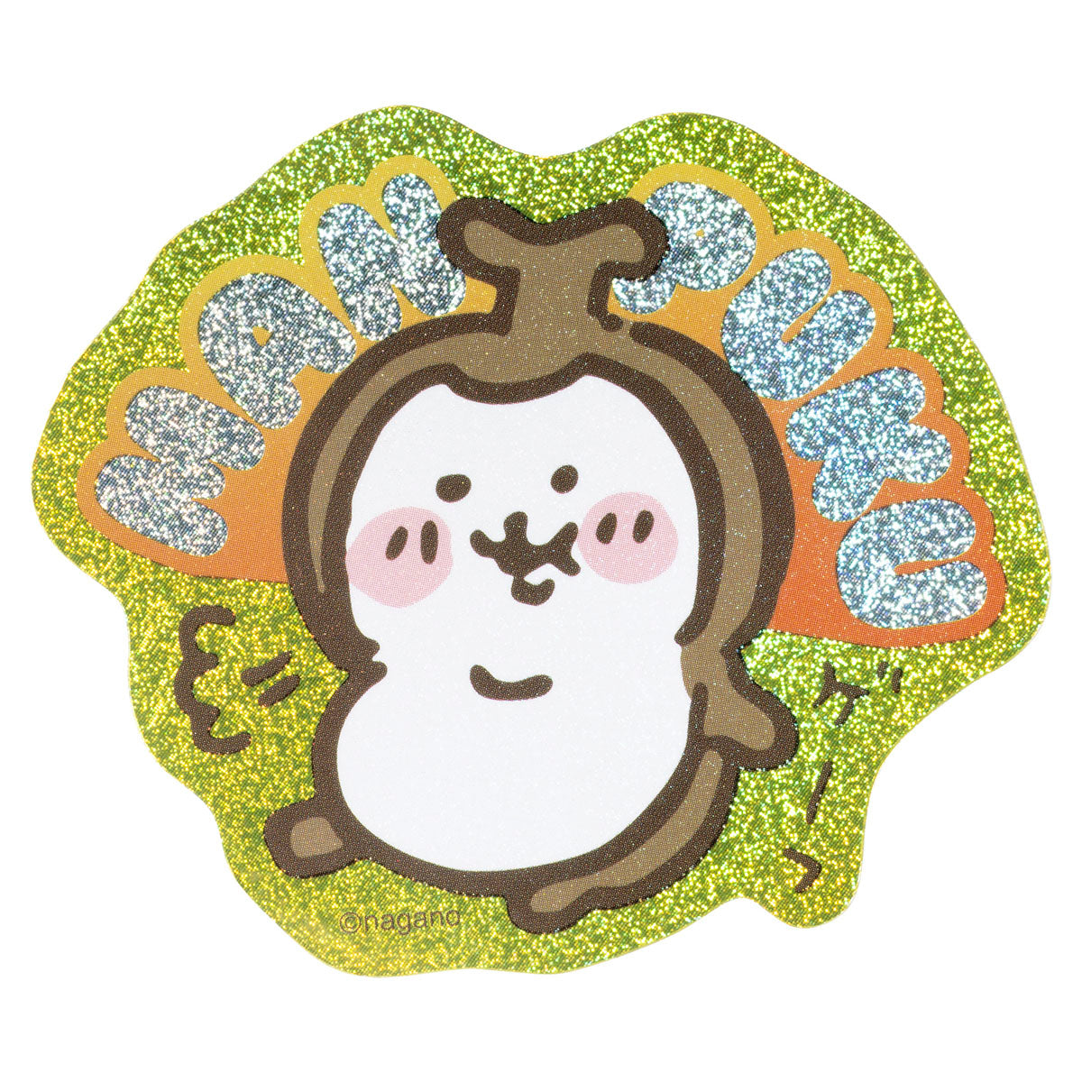ちいかわ カブトムシのスマホに貼れるサイズのホログラムステッカー(MANPUKU)