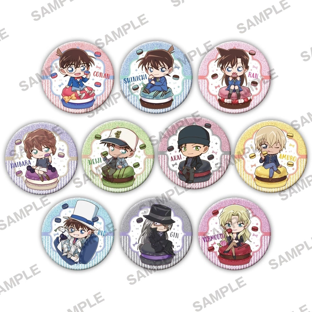 【予約2025年12月】名探偵コナン キラキラ缶バッジ マカロンver. 10パック入りBOX KADOKAWA