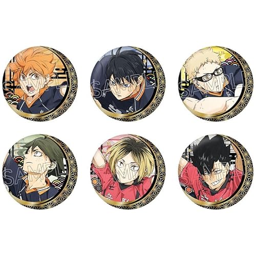 ハイキュー！！ 切り絵シリーズ vol.5 箔押し和紙缶バッジ 6個入りBOX
