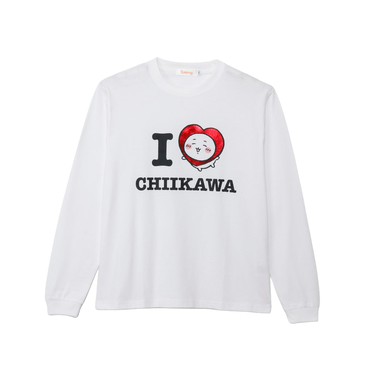 ちいかわ 長袖Tシャツ I LOVE CHIIKAWA ホワイト