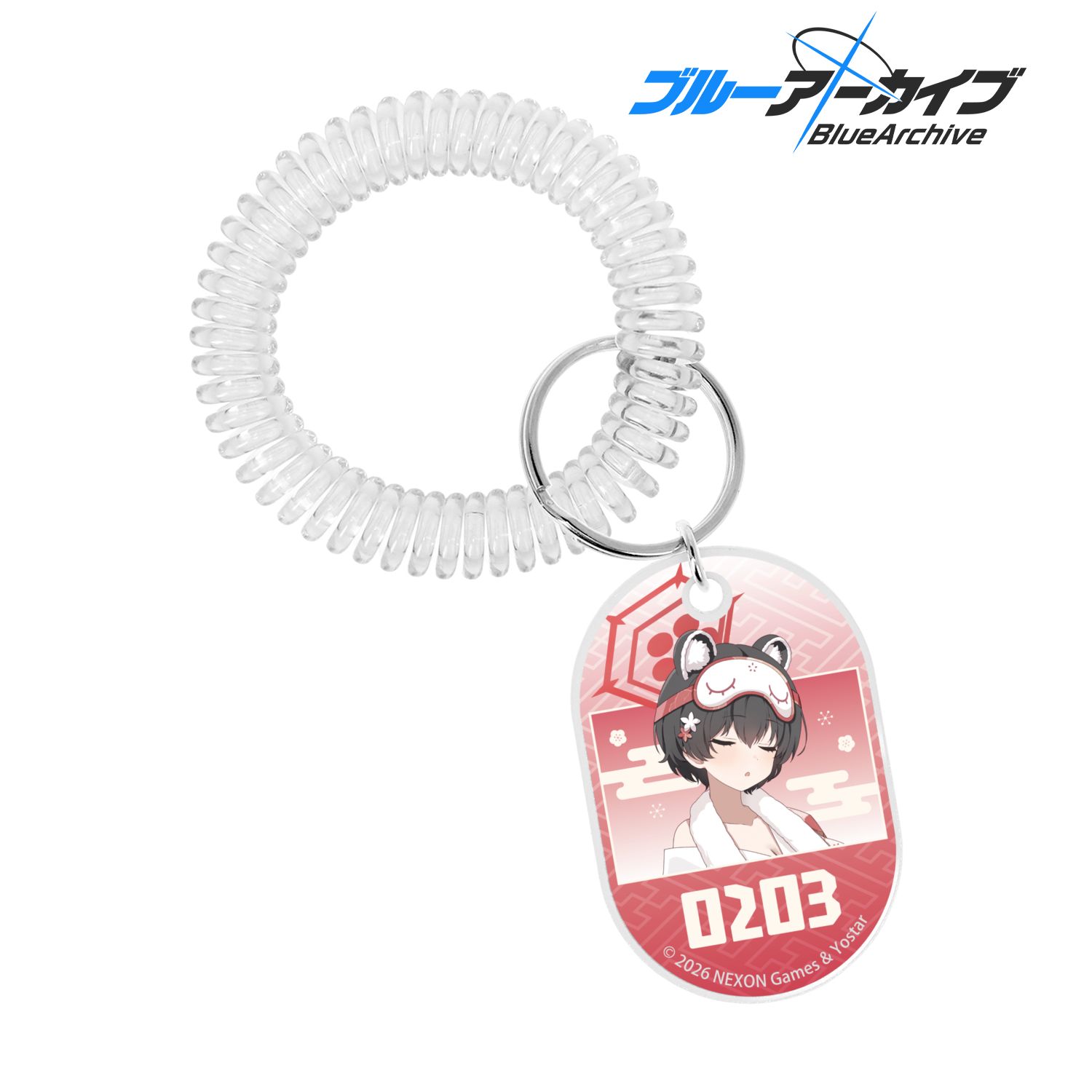 ブルーアーカイブ_ツバキ ロッカーキー風アクリルキーホルダー