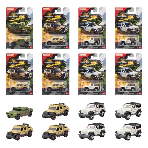 マッチボックス(Matchbox) ジュラシック・ワールド ベーシックカー 乗り物おもちゃ ミニカー 24台入り BOX販売 3歳から マルチ 986A-JGL59