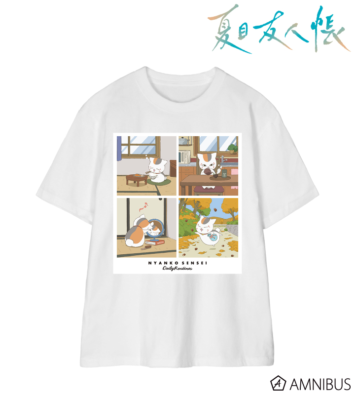 描き下ろし 8時から11時のニャンコ先生 ニャンコ先生の1日ver. Tシャツ/レディース