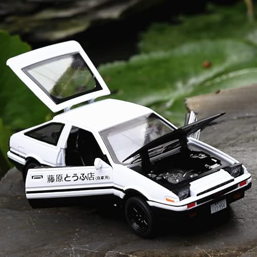 スプリンタートレノ おもちゃ ミニカー 車 AE86トレノ 子供 合金モデルカー 1：32 シミュレーションカーモデル 頭文字D 藤原拓海 3歳以上 玩具安全基準合格 デコレーション イニシャル D サウンドとライト付き 男の子 女の子 ギフト (AE86)