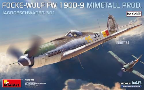 ミニアート 1/48 フォッケ・ウルフ Fw 190D-9 ミメタール製 ベーシックキット 第301戦闘航空団 プラモデル MA48040