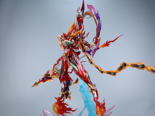 中国神話シリーズ哪吒 塗装済メカ 機甲 可動 プラモデル完成品 プラスチック製機甲ロボットフィギュア アクションモデルフィギュアプレゼント高さ22cm MOTOR NUCLEAR組立キット おもちゃ置物 (彩透版)