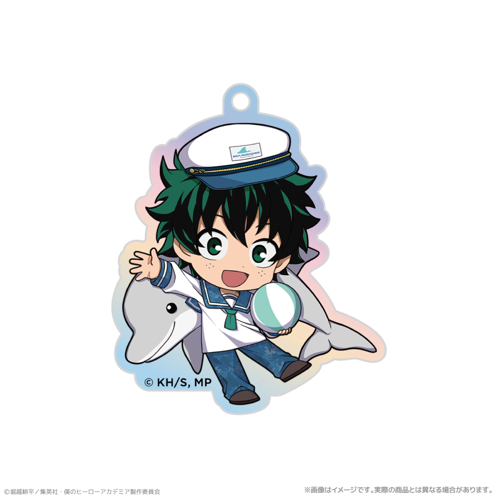 僕のヒーローアカデミア_オーロラアクリルキーホルダー_緑谷出久 海の生きものたちと一緒にPLUS ULTRA