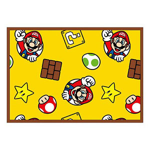 スーパーマリオ ひざ掛け「ホッピングイエロー」