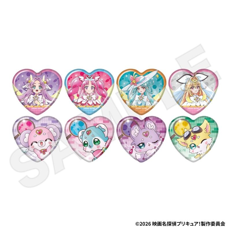 「11月下旬頃以降発送」『映画名探偵プリキュア!』×ラウンドワン トレーディングハート型缶バッジ<第2弾>単品