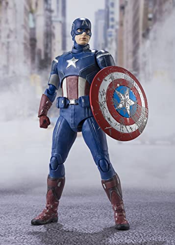 TAMASHII NATIONS S.H.フィギュアーツ アベンジャーズ キャプテン・アメリカ-《AVENGERS ASSEMBLE》EDITION- 約150mm PVC&ABS製 塗装済み可動フィギュア