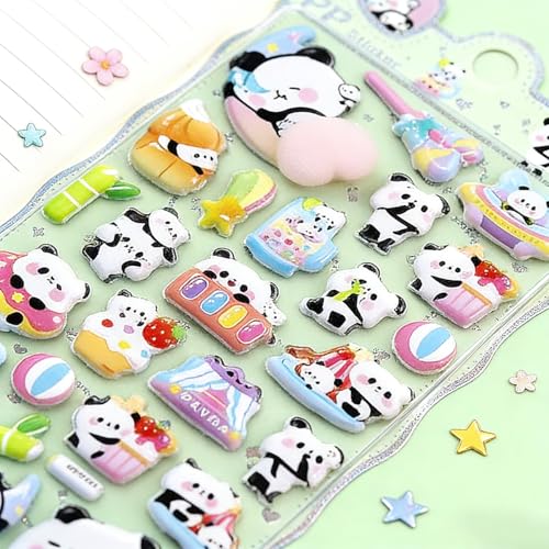 ステッカー シール キラキラ 立体 ご褒美/デコシール DIY用 女の子向け 手帳 水筒 スマホケース アルバム飾り用 贈り物にも (E)