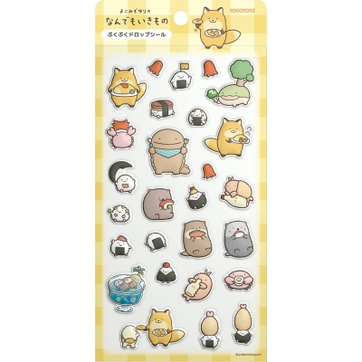 【グッズ-シール】なんでもいきもの ぷくぷくドロップシール ピクニック