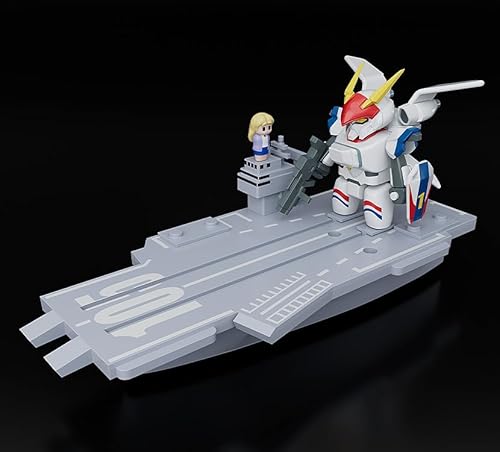 グッドスマイルカンパニー 機甲戦記ドラグナー BRICKROID ドラグナー1(Opening ver.)&空母セット プラスチック製 塗装済み可動フィギュア ノンスケール 専用台座付属 ドラグナー1全高約50mm 空母全長約175mm