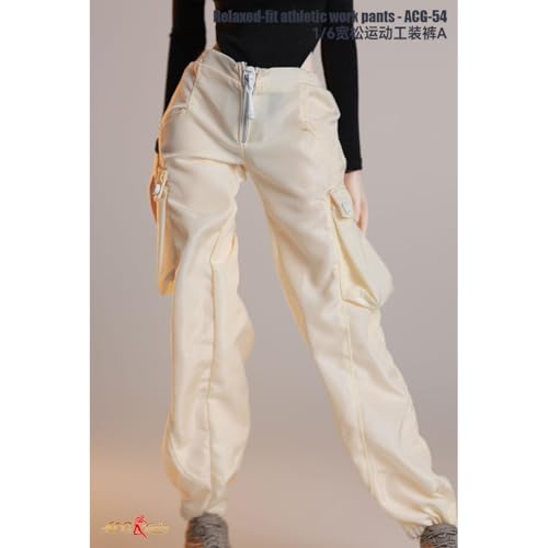 HiPlay JIAOUDOLL 1/6 ルーズスポーツカーゴパンツ ACG-54A アイボリー 女性 フィギュア用 服 洋服 セット