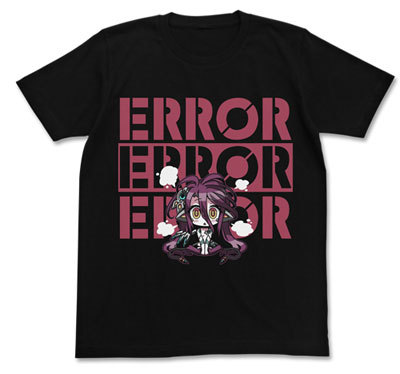 ノーゲーム・ノーライフ ゼロ シュヴィ エラーTシャツ/BLACK-M（再販）