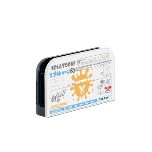 [YAYANA]スプラトゥーン for Switch 2収納ケース ゲーム機保護カバー ドーディング収納バッグ防塵ベース 大容量 スイッチ収納バック 保護カバー 防塵防汚防水 耐衝撃 旅行用 (白い台座ケース)