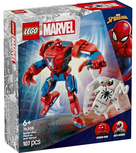 レゴ(LEGO) マーベル スパイダーマンメカ vs. アンチヴェノム おもちゃ 玩具 誕生日 プレゼント ブロック 知育男の子 女の子 子供 6歳 7歳 8歳 9歳 マーベル グッズ フィギュア 76308