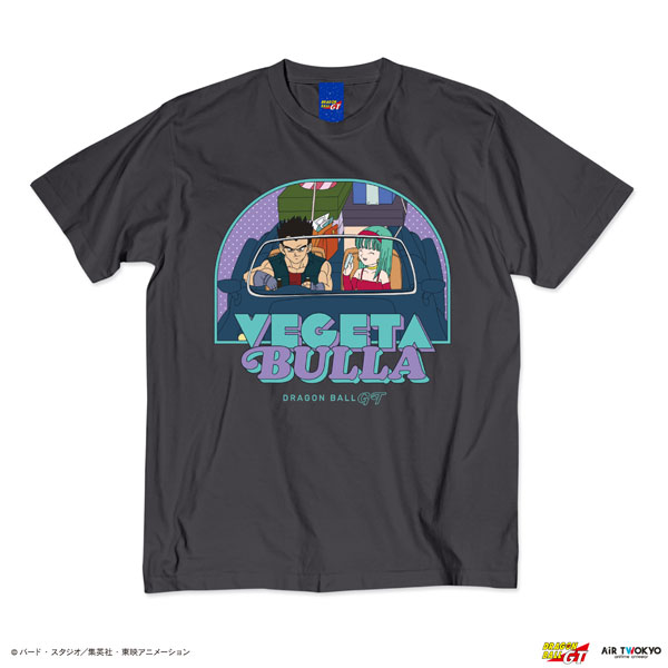 TVアニメ『DRAGON BALL GT』シーンイラストTシャツ 2(ベジータ・ブラ)フェードグレーS