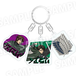 進撃の巨人 3連アクリルキーホルダー ハンジ＆リヴァイ