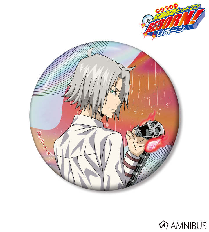 描き下ろし 獄寺 隼人 戦う背中×雨ver. 75mmオーロラ缶バッジ