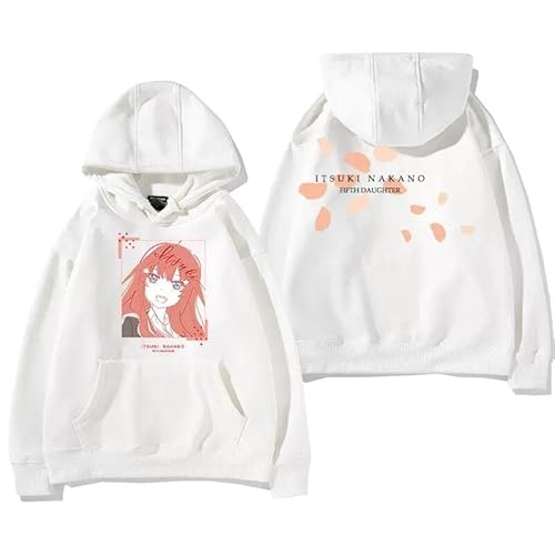 五等分の花嫁 パーカー 長袖 中野三玖 中野一花 中野四葉 中野五月 メンズ 日常服 コスプレ衣装 運動パーカー 春夏 ゆったり フード付き おしゃれ 大きいサイズ シンプル プルオーバー 薄手/厚手 トップス シンプル 漫画服 通気性 柔らかい グッズ 部屋着 学園祭 誕生日 プレゼント ギフト 男女兼用 (05,3XL/薄手)