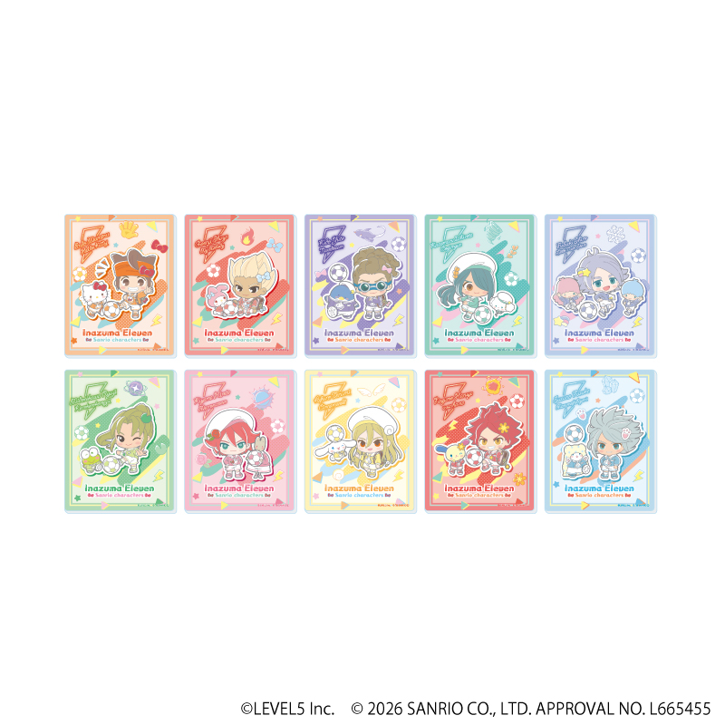 イナズマイレブン×サンリオキャラクターズ_アクリルカード01/コンプリートセット(全10種)(コラボイラスト)【コンプリートセット/10個入り】