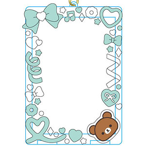 リラックマ クリアデコカードホルダー チャイロイコグマ