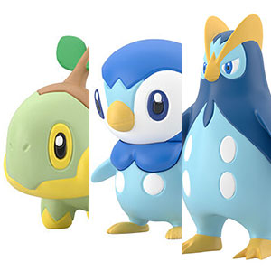 19 ポケモンスケールワールド シンオウ地方 ナエトル＆ポッチャマ＆ポッタイシ (食玩)