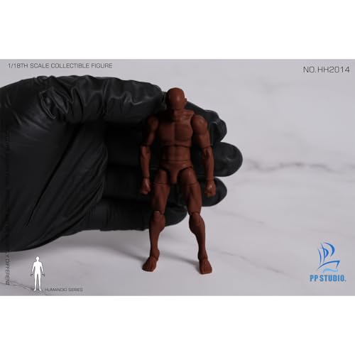 HiPlay PP STUDIO 1/18 男性 関節素体 ダーク·スキンド なで肩 NO.HH2014 ボディ フィギュア ヘッド付き 超可動