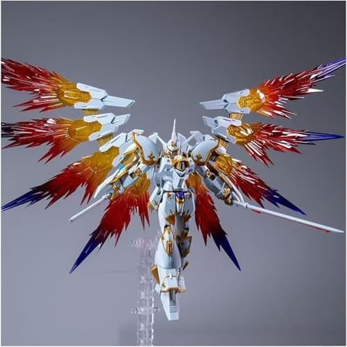 MMSDD新機動戦士ブラックナイトスコード カルラ ガンダム プラモデル グッズ HHGG神鳥黒騎士小隊 SEED FREEDOM神鳥機体 炎色グラデーション羽根 1/144 劇場版 組み立てモデル 水転写シール付き 中華プラモデル