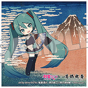 初音ミク×葛飾北斎 iXima ステッカー 凱風快晴 ミニキャラ