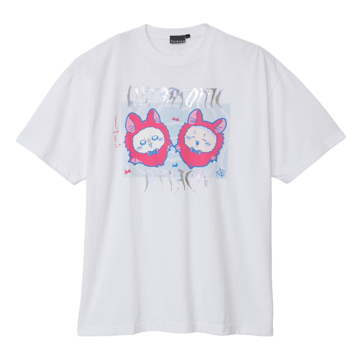 ちいかわ 箔プリントTシャツ ULTRASONIC ATTACK ホワイト