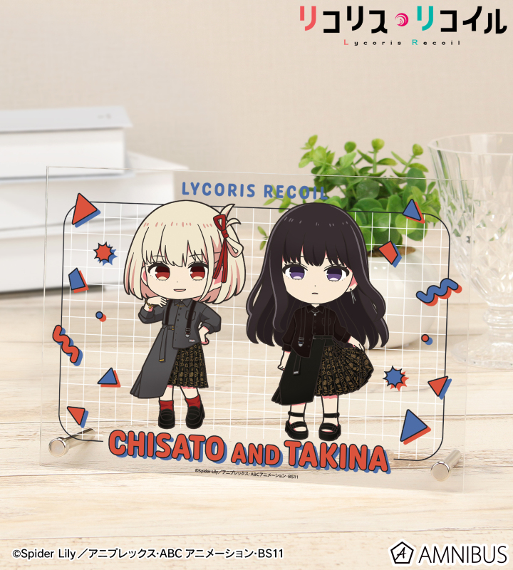 meagratiaコラボ 錦木千束&井ノ上たきな ちびキャラ A5アクリルパネル ver.A