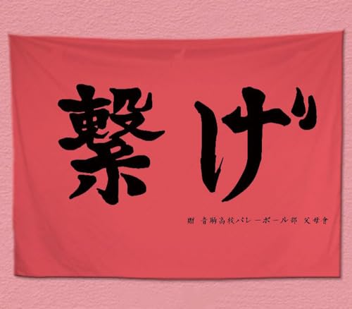ハイキュー コスプレ 応援旗 烏野 音駒 稲荷崎 梟谷 青葉城西 白鳥沢 鴎台 伊達工業 布ポスター 壁掛け タペストリー 部屋飾り 壁アート バレボール部 大旗 応援団 おしゃれ サイズ選択 (150*200cm,音駒) [並行輸入品]