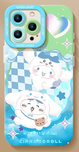 [SENDENG] ちいかわ グッズ 携帯ケース ハチワレ うさぎ 携帯電話カバー レンズ保護 多機種対応 コスプレ小物 贈り物 プレゼント 萌え デザイン キャラクター 人気 綺麗 グッズスマホ 非公式 かわいい (iPhone14Plus,ハチワレ)