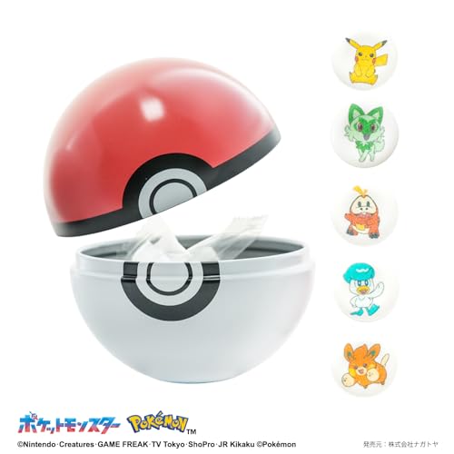 長登屋(ナガトヤ)ポケットモンスター モンスターボール缶 プリントラムネ