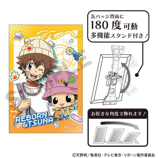 家庭教師ヒットマンREBORN！_アート缶バッジ リボーン＆沢田綱吉 デコラファッション