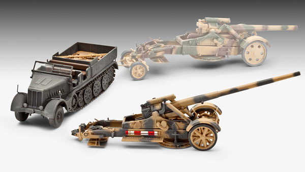 1/72 Sd.Kfz.9「ファモ」＆21cm迫撃砲/17cmキャノン砲 プラモデル