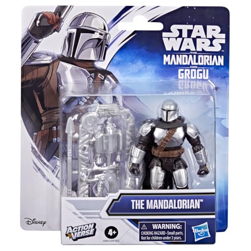 ハズブロ（Hasbro）STAR WARS スター・ウォーズ／マンダロリアン・アンド・グローグー アクションバース マンダロリアン 11 cm アクションフィギュア＆アクセサリー、再利用可能なアクセサリー収納ラック、4 歳以上のお子様向けおもちゃ（男女共用）G2865 正規品