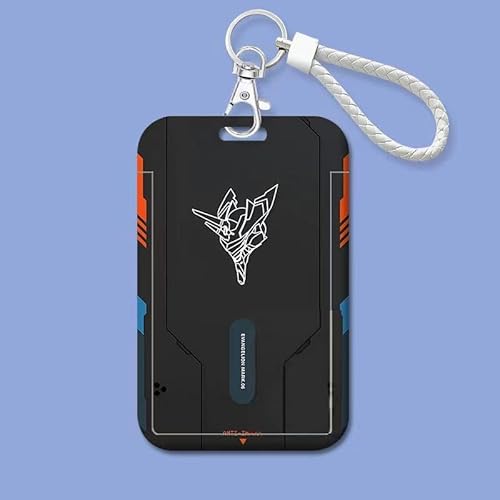 新世紀エヴァンゲリオン グッズ パスケース カードケース EVA 初号機 2号機 零号機 コスプレ小物 耐久性 個性的 かわいい ファッション 人気 軽量 コレクション 日常 記念品 通学 通勤 学生証 社員証 紛失防止 (ブラック) [並行輸入品]