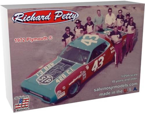 サルビノスJRモデルズ 1/25 リチャード・ペティ ♯43 プリムス NASCAR 1972 ペンシルバニア500 プラモデル RPCP1972T