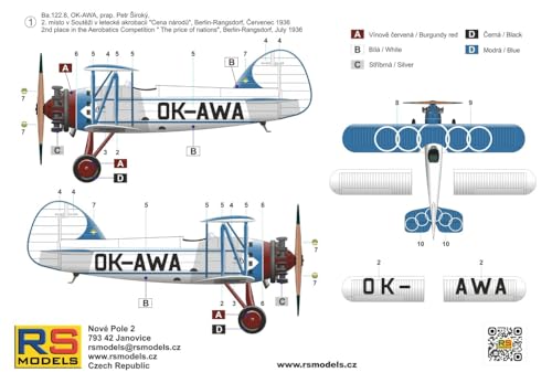 RSモデル 1/72 アヴィア Ba.122.8 OK-AWA (限定商品) プラモデル 94029