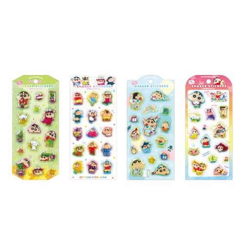 ティーズファクトリー クレヨンしんちゃん ぷにぷにシェイカーシール いろんなしんちゃん シール ステッカー スパンコール入り キャラクター グッズ かわいい コレクション 約H175×W90mm以内 KS-5562150IS