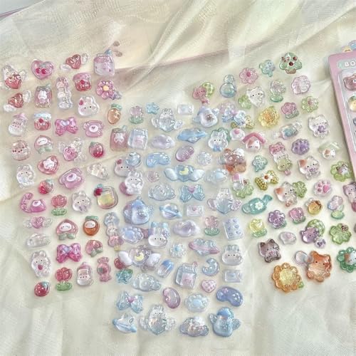 DRSONND [20 枚セット] ドロップシール ちいかわ ドロップ ラブブ プチドロップ 3Dエンボスステッカーセット 装飾 3D 漫画ステッカー DIY 3dシール立体 カー さまざまなパターン [並行輸入品]