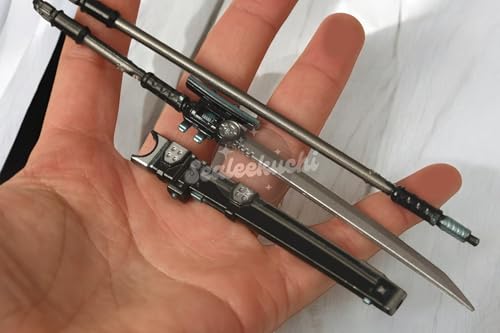 Sealeekuchi ゼンゼロ 22cm 月城柳 薙刀 太刀 日本刀 鞘付き 可変式 武器 骸薙ぎ おもちゃ グッズ ミニチュア 合金 金属 飾り 萌えグッズ 刀剣 装備品 インテリア [並行輸入品]