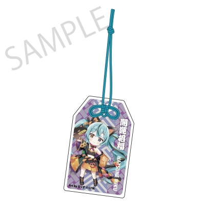 【グッズ-キーホルダー】「初音ミク×招き猫」 御守風アクリルさげ札 初音ミク 黒猫 Art by らっす【再販】
