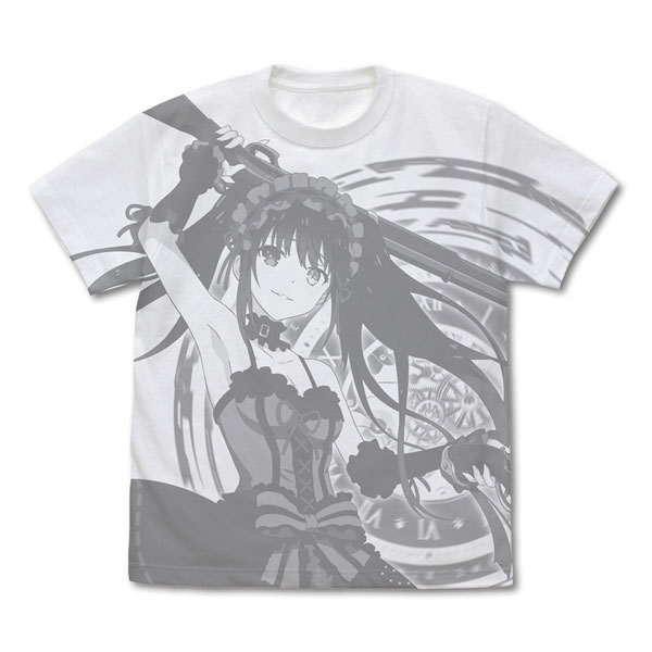 デート・ア・ライブIV 時崎狂三 オールプリントTシャツ/WHITE-L