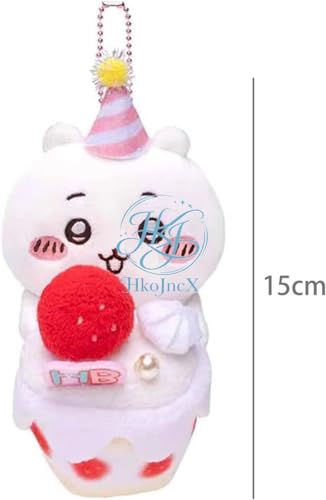 [HkoJncX] ちいかわ ハチワレ ぬいぐるみ キーホルダー マスコット 軽量 柔らか素材 バッグ・車のキー用 チャーム 日常携帯用 キャラクターアクセサリー 誕生日・ハロウィーン記念ギフト (B) [並行輸入品]